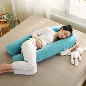 Maternity Crystal Velvet Waist-Support Side-Sleeping Pillow